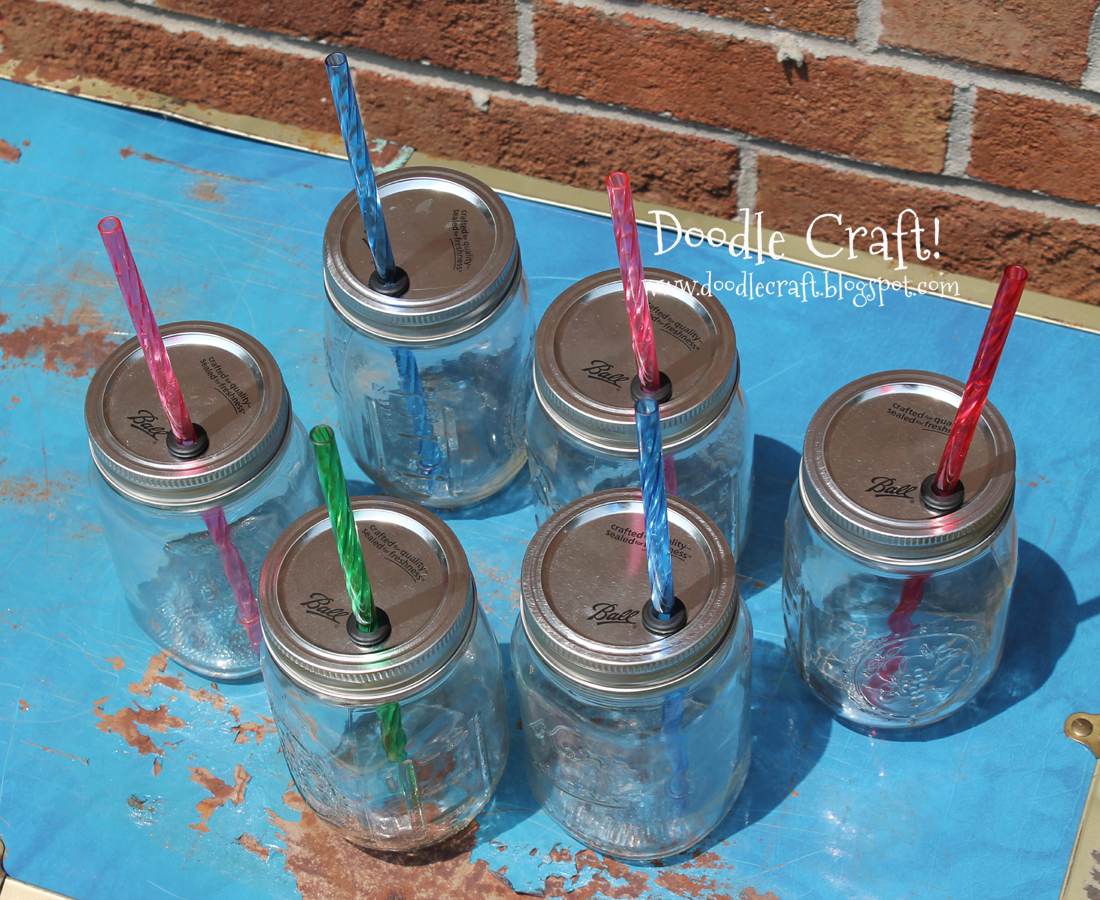 DIY Mason Jar Straw Lids