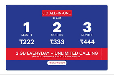 Reliance jio all in one recharge plans
