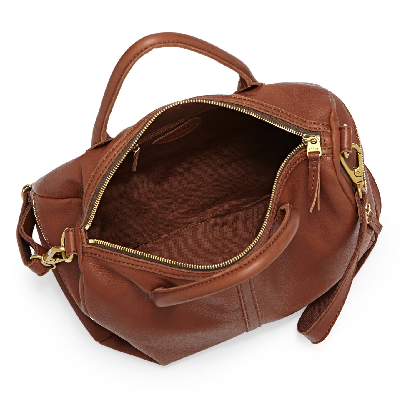 USA Boutique: Fossil Erin Satchel - Rich Leather Brown