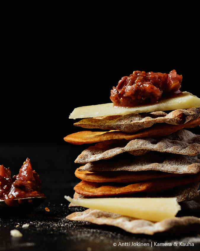 Viikunapekonihilloke Kamera ja Kauha Ruokaa ja Ruokakuvausta