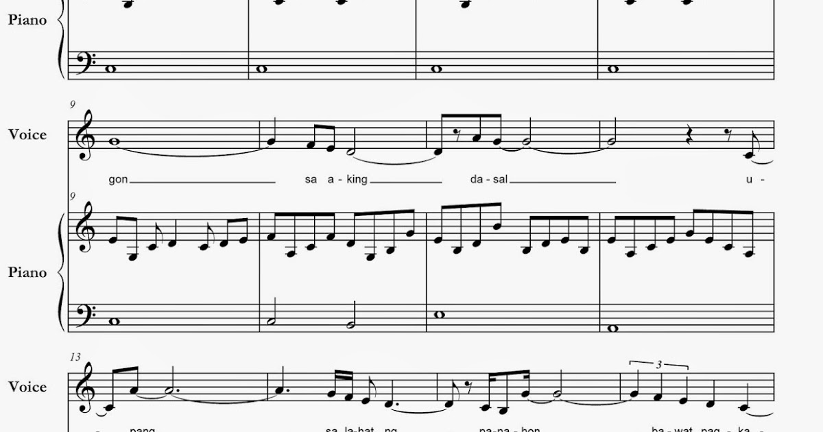 regine velasquez ikaw PianistAko free OPM piano sheet music