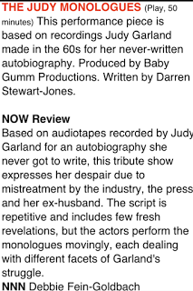 NOW Magazine review of The Judy Monologues