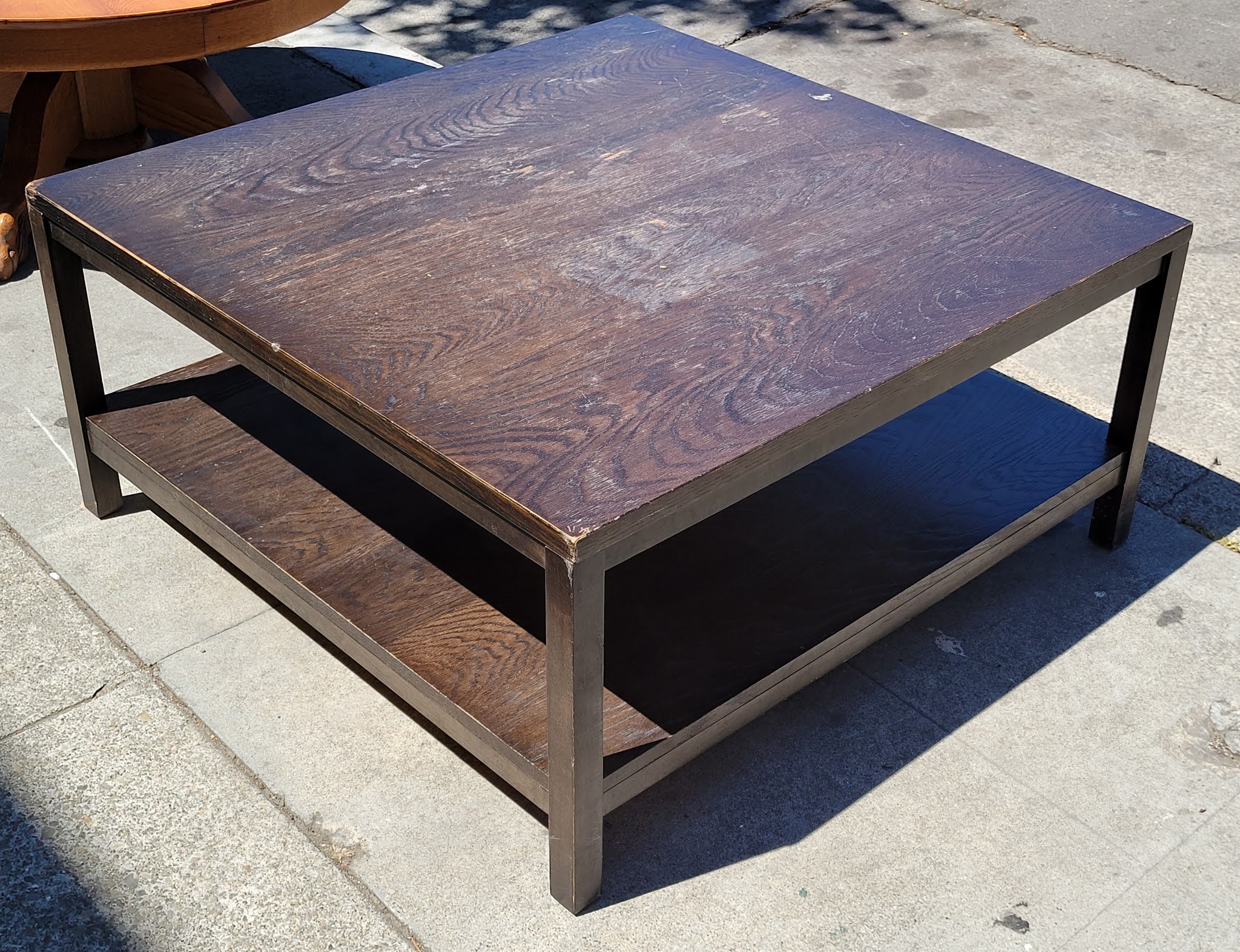 UHURU FURNITURE & COLLECTIBLES SOLD 106472 Dark Wooden Square Coffee