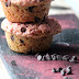 Muffins roses aux pépites de chocolat noir et graines de lin
