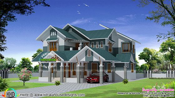 Sloping roof modern home