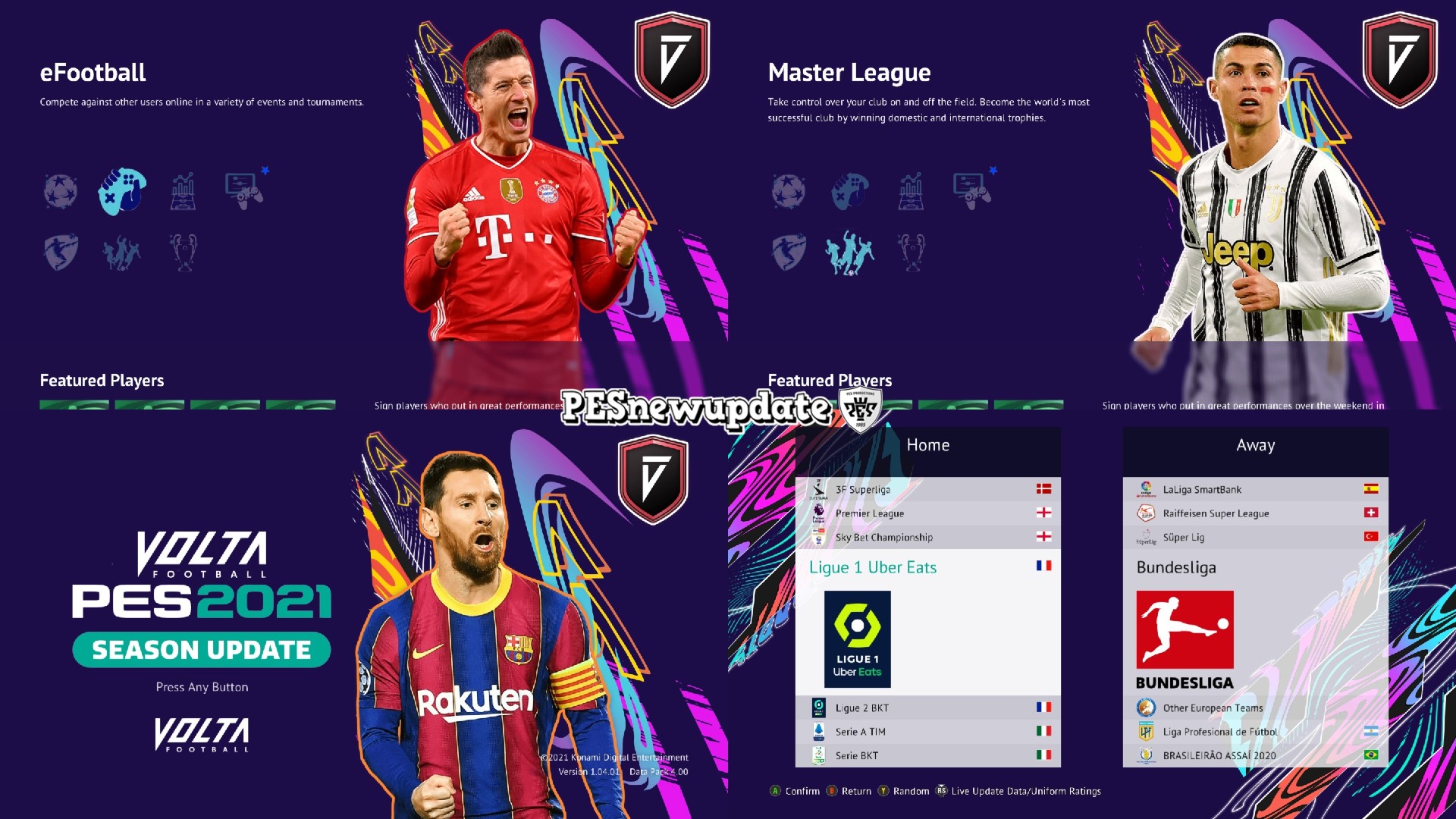 PES 2021 Menu eFootball 2023 Light Blue by PESNewupdate ~