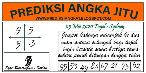 Prediksi Togel Akurat Sydney Selasa 05 Mei 2020 - PREDIKSI ANGKA