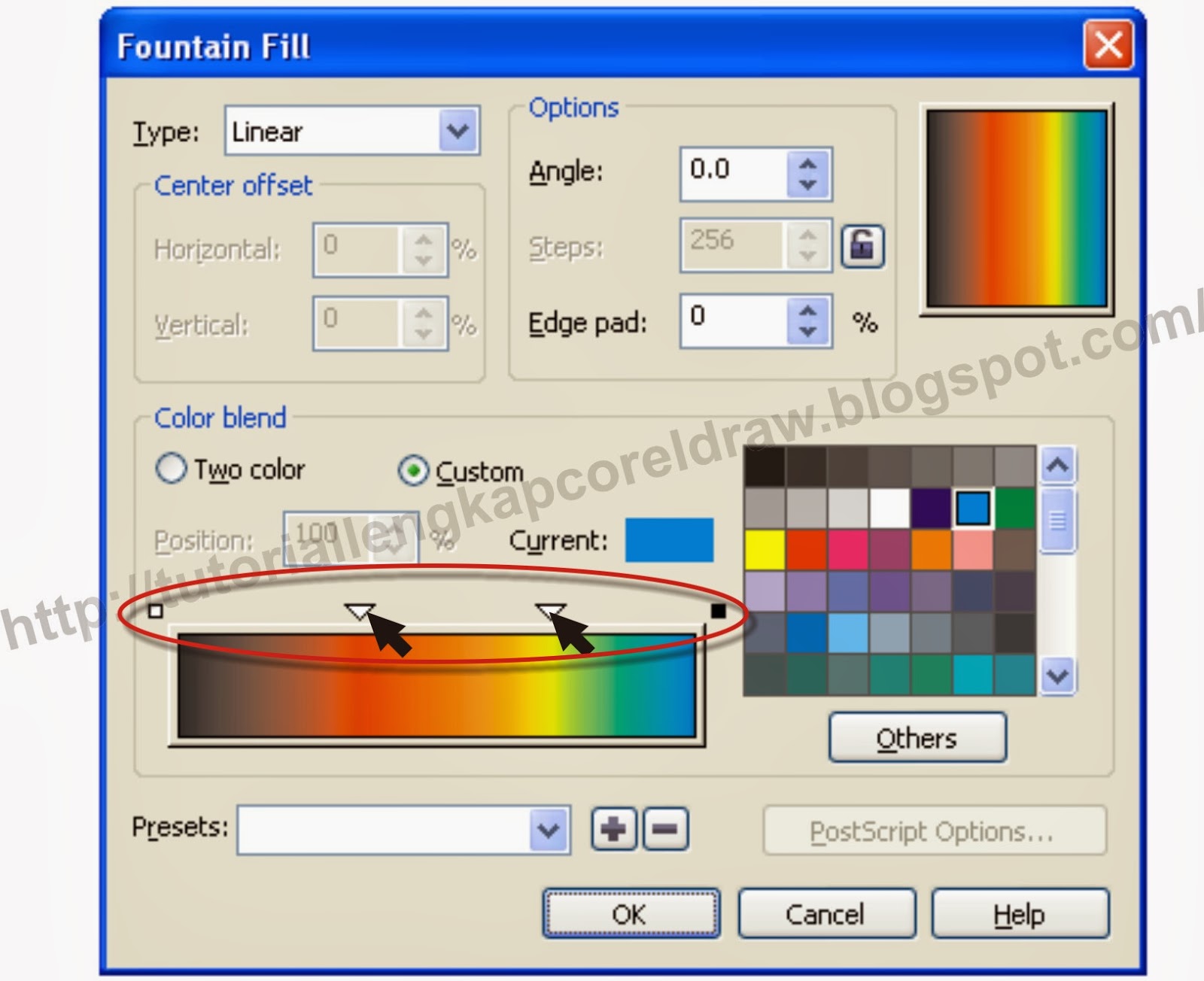Tutorial Mengenal Fungsi Fountain Fill Tutorial Corel Draw