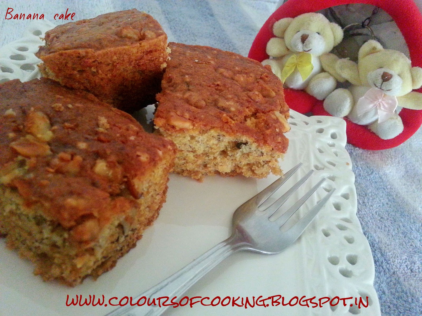 Banana Cake (eggless) joy of cooking