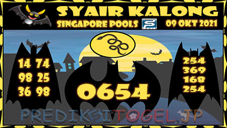 Syair Kalong Togel Singapura Sabtu 09-10-2021