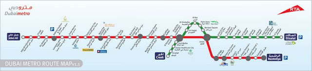 Dubai City Tour Green_Line map