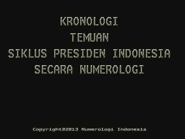 Kronologi Temuan SIKLUS PRESIDEN INDONESIA