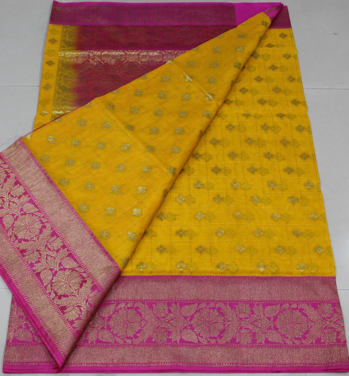 Pure Banaras Handloom kora silk Saree