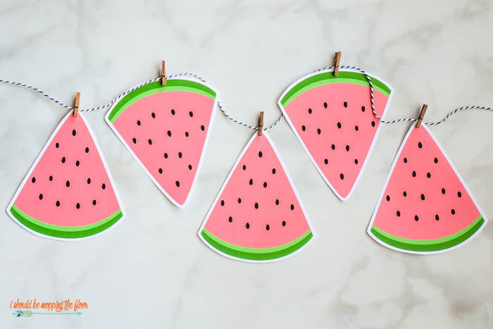 Free Printable Watermelon Banner