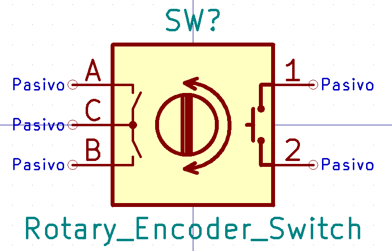 Librerías para KiCad PEC11R Encoder rotativo con switch