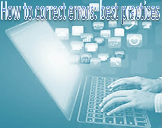 How to correct errors best practices stevebrove