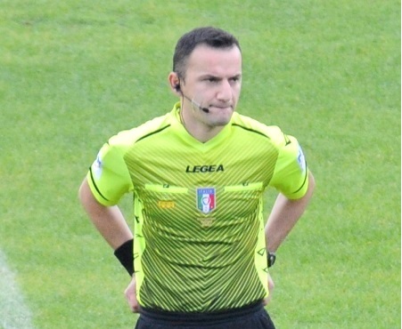 Eduart Pashuku, arbitro albanese della partita Lecco-Grosseto