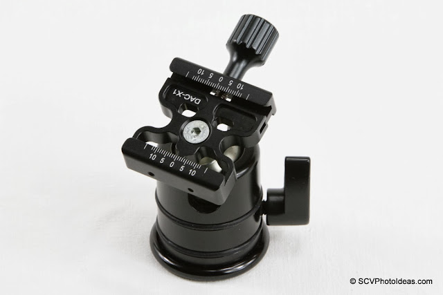 Triopo RS-3 ballhead w/ Desmond DAC-X1 Skeleton QR Clamp attached