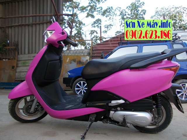 Sơn xe Honda Lead màu hồng nhám nữ tính