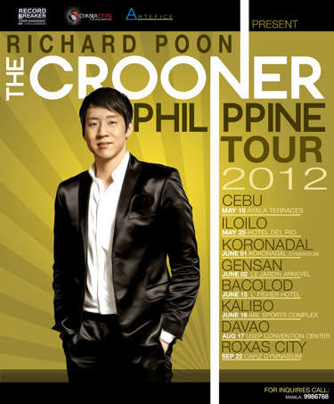 richard poon 2012 concert, Richard Poon The Crooner Philippine Tour