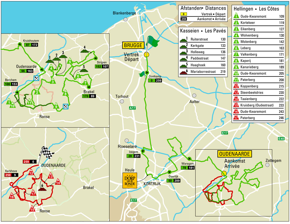 Mapa 98e RONDE VAN VLAANDEREN