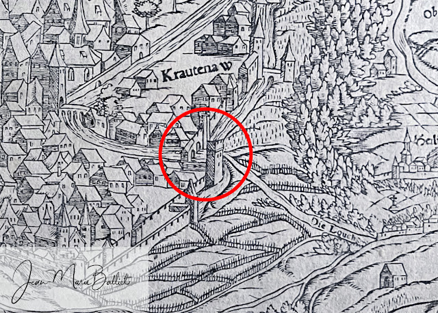 Entrée de la Lauch dans Colmar - Henckersturm (S. Muster, 1548 - fonds Dr Balliet)