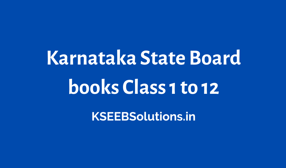 Karnataka State Board Books