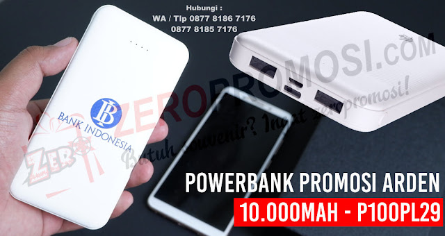 Jual Souvenir Powerbank Promosi ARDEN 10.000mAh - P100PL29, Jual Souvenir dan Merchandise Powerbank di Tangerang, Powerbank arden promosi