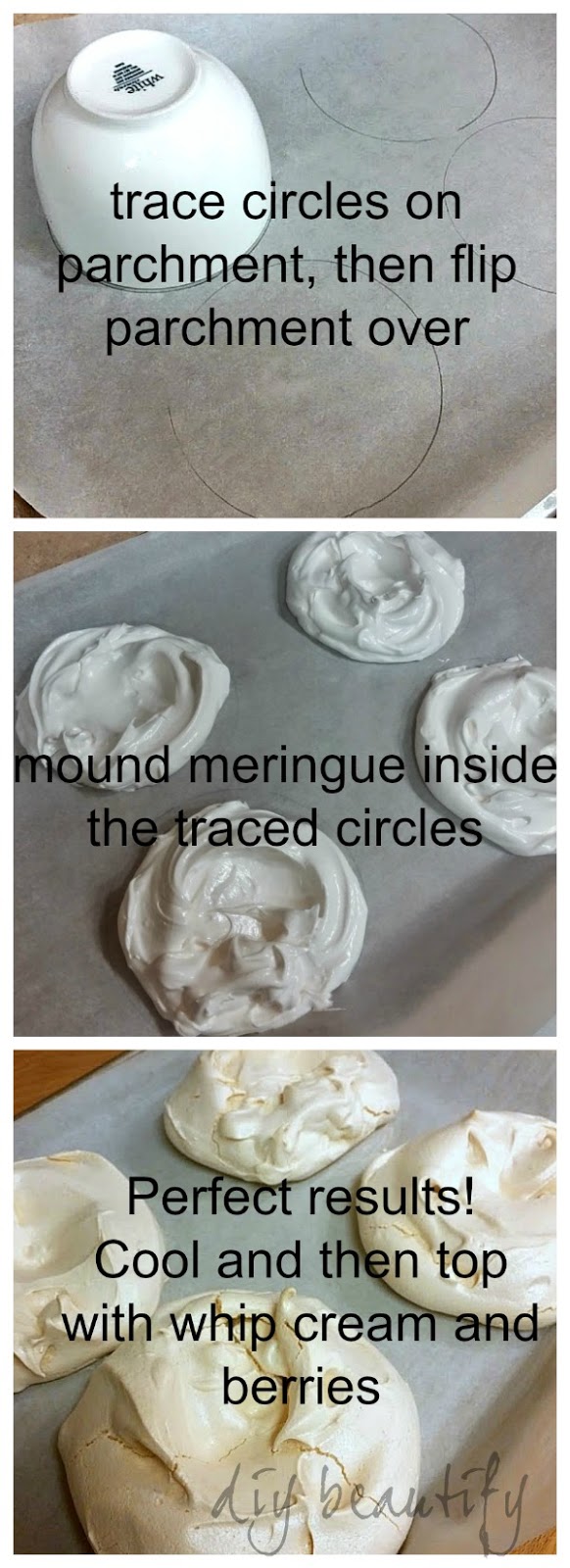 How to make mini meringues or Pavlova