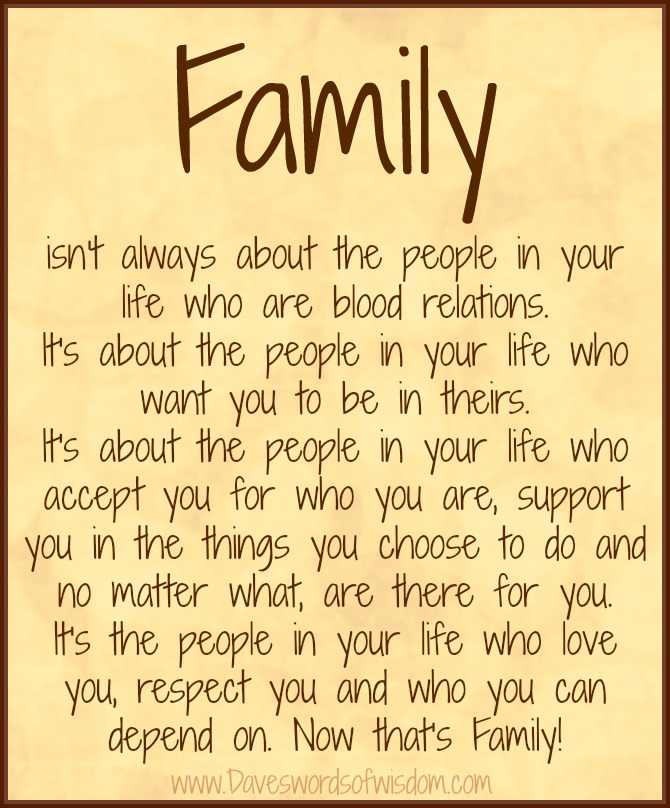 Daveswordsofwisdom.com: What Is family All About?