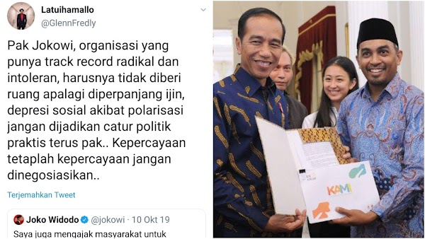 Sebelum Meninggal, Glenn Fredly Pernah Minta Jokowi Tak Perpanjang Ijin Organisasi Radikal
