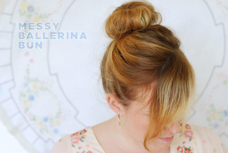 you + me messy ballerina bun tutorial