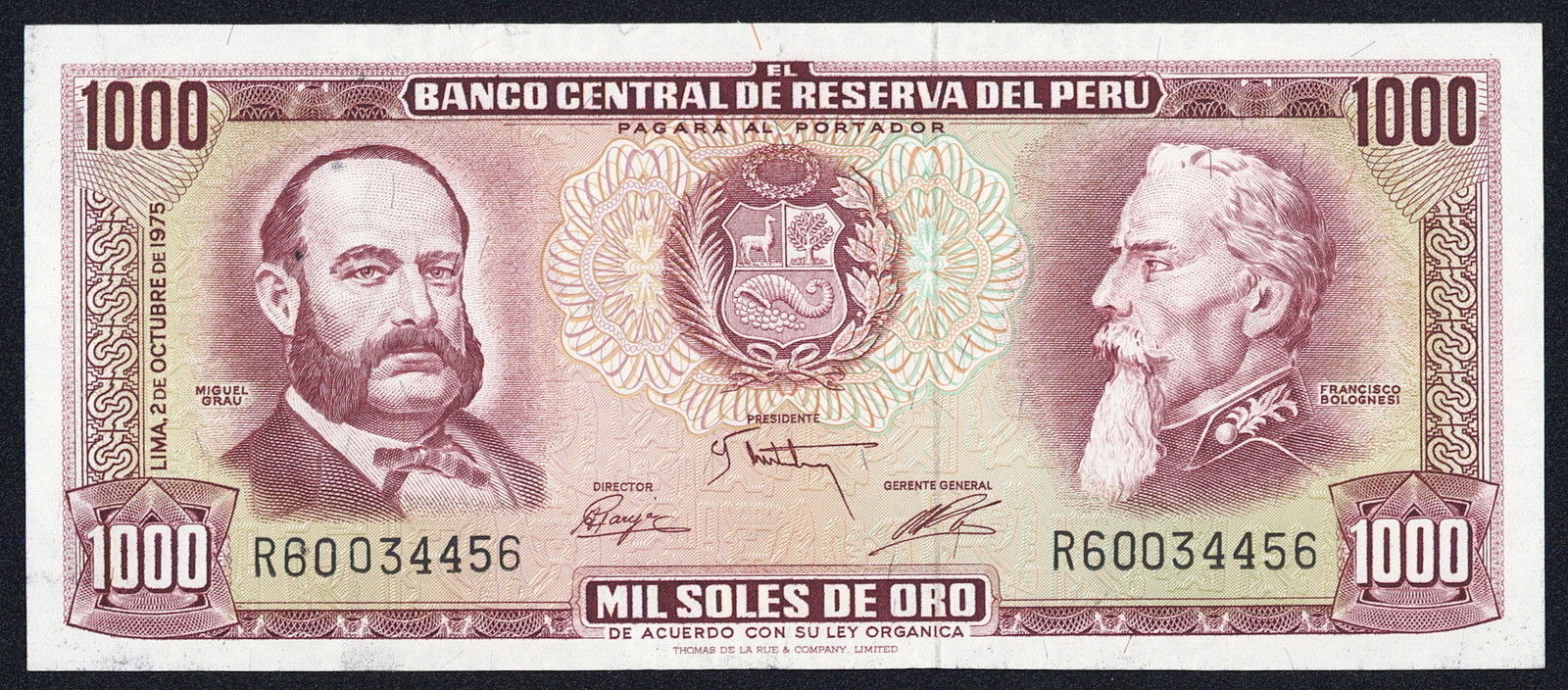 Peru 1000 Soles de Oro banknote 1975World Banknotes & Coins Pictures