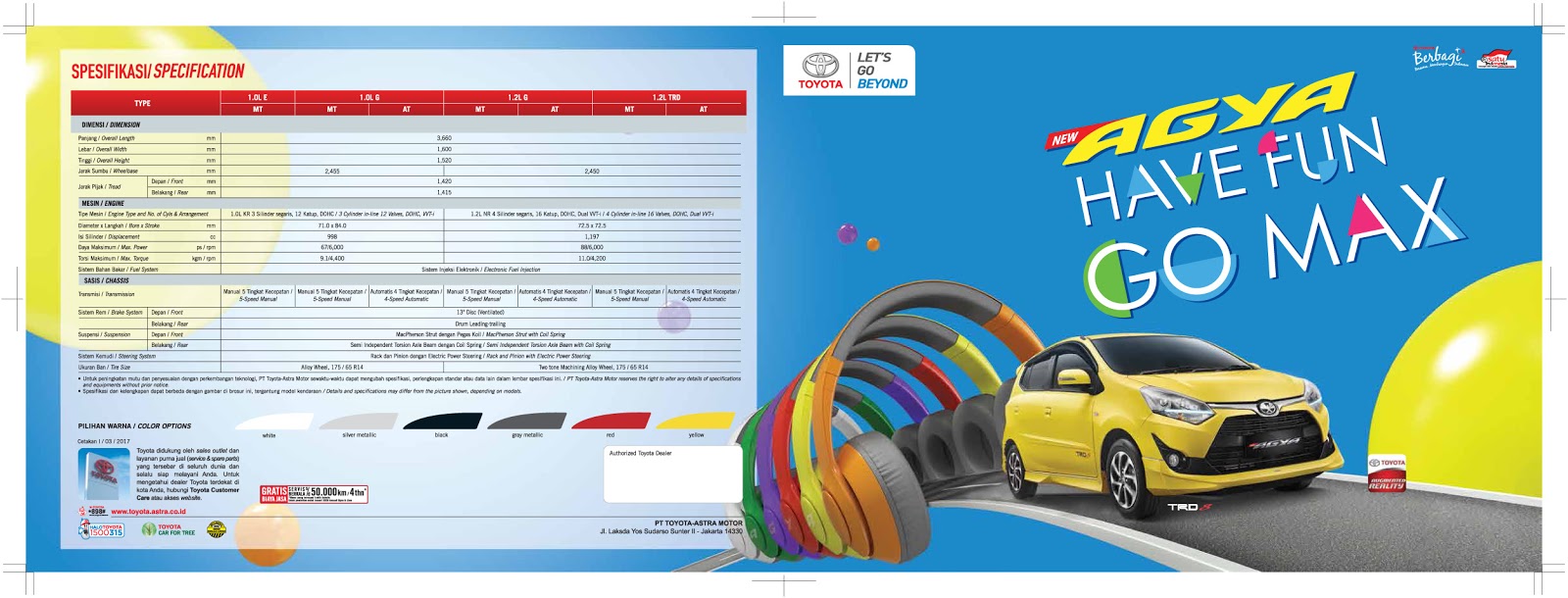 Brosur Toyota New Agya 2020