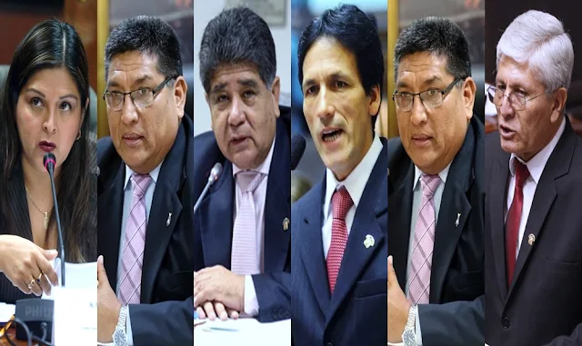 Segundo Tapia, Karina Beteta, Freddy Sarmiento, César Segura, Mario Mantilla y Jorge Castro