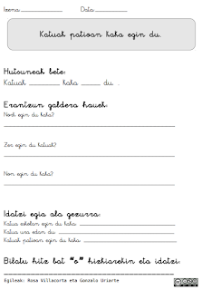 21 FICHAS DE COMPRENSIÓN MUY SENCILLAS EN EUSKERA