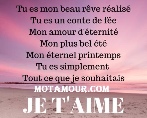 image Tu es mon rêve devenu réalité - Poèmes, citations et messages