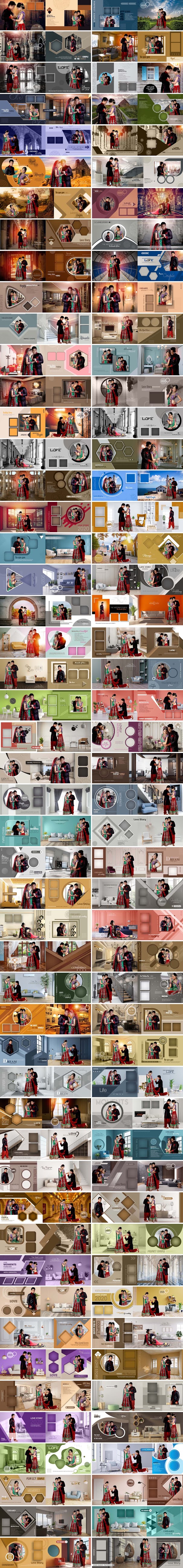 Top 100 Wedding Album 12x36 DM Designs PSD Sheets Bundle Wedding Album DM Designs PSD Bundle