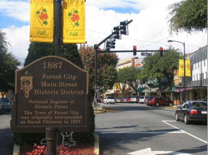 Retiring Guy Main Street in Forest City , North Carolina (Postcard Series)