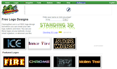 List of Free Online Photo Image Editor and Effects: Flaming Text