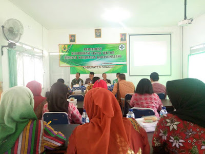 BABINSA KROYO HADIRI PERTEMUAN KOORDINASI LINTAS SEKTORAL KEC. KARANGMALANG