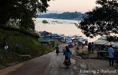 Ferry pier in Huay Xai, Laos Traveling in Laos