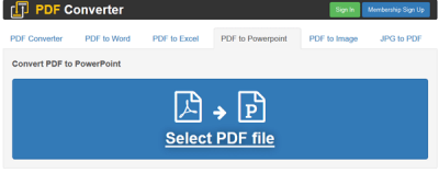 Converteer PDF online naar PPT