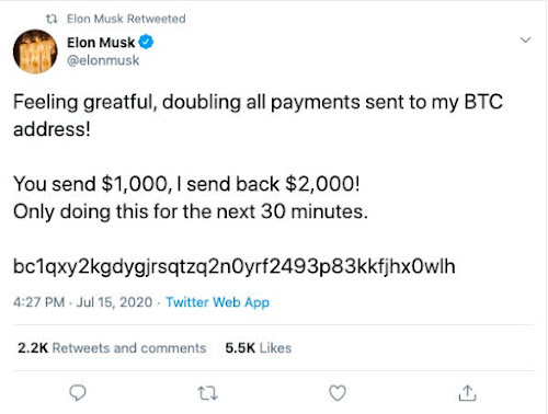 Elon Musk Twitter Bitcoin Scam