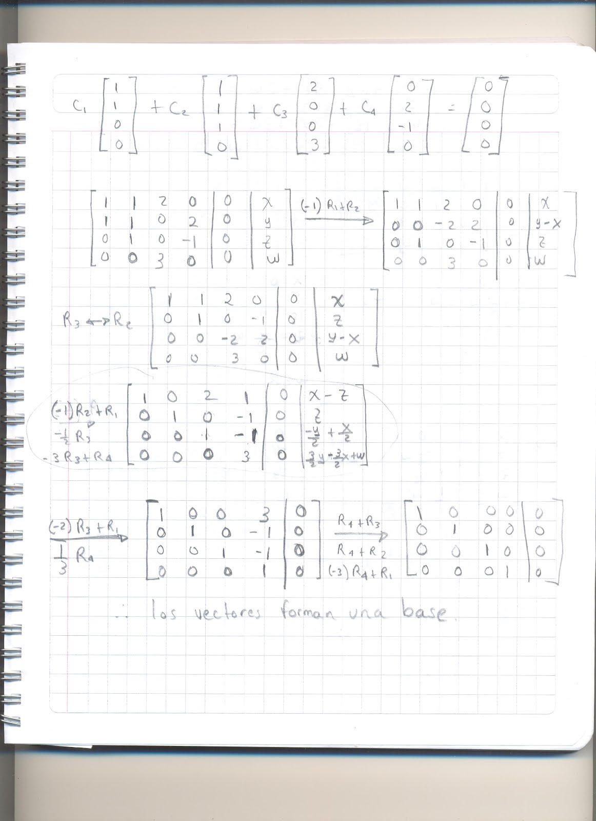Matemáticas ejercicios resueltos de Algebra Lineal Matemáticas ejercicios resueltos de Algebra Lineal