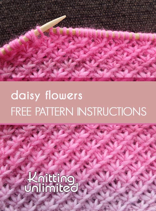 Daisy Flowers Knitting Instructions. Free