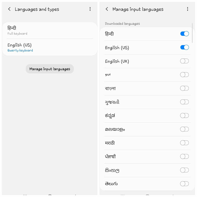 Add Hindi language on keyboard