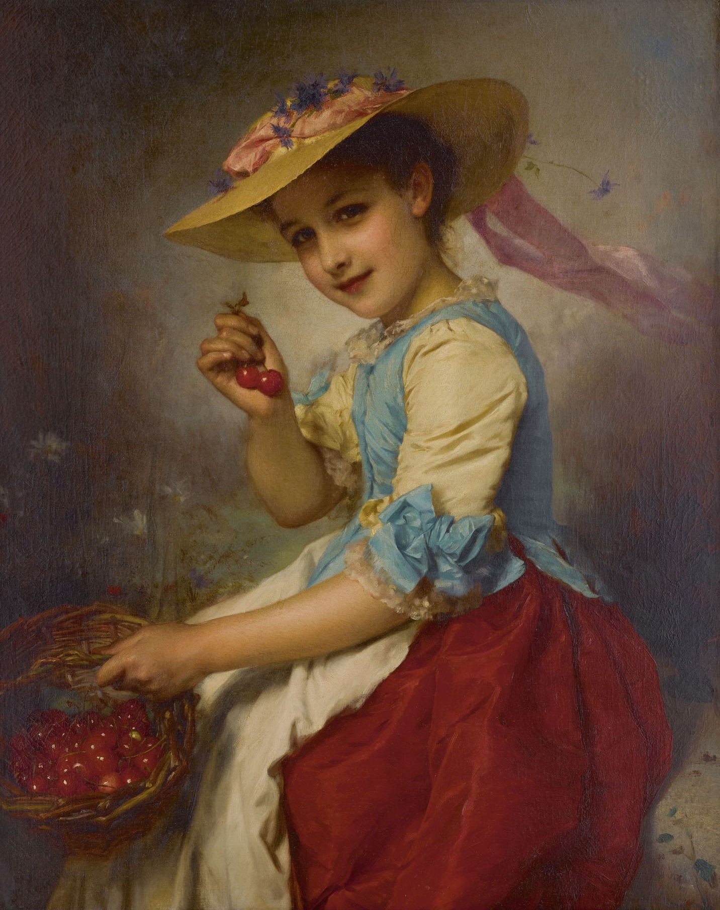 Знаменитые картины девочка. Художник Etienne Adolphe Piot (1850-1910).