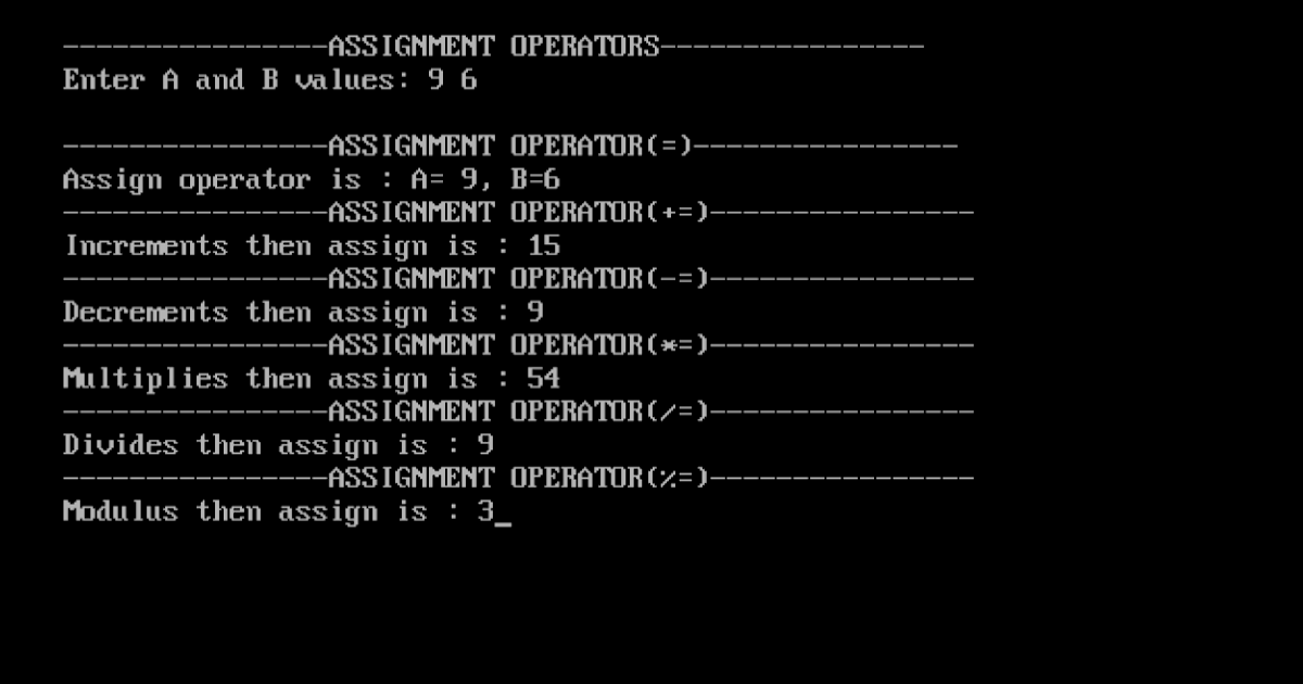 Default assignment operator c image