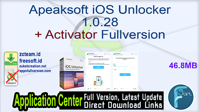 Apeaksoft iOS Unlocker 1.0.28 + Activator Fullversion